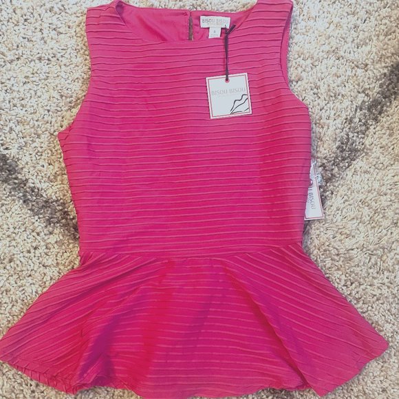 Women's Pink Peplum Top - Picture 1 of 3